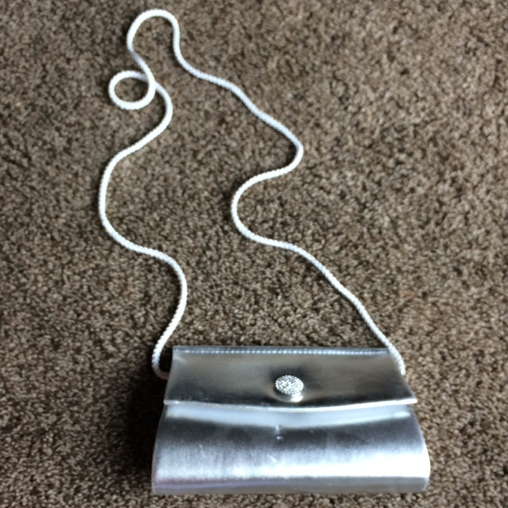 Silver fancy fashion purse